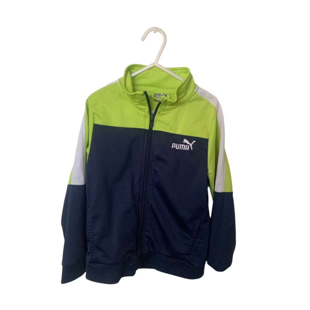 Puma Bright Green Sports Jacket Boys Age 5